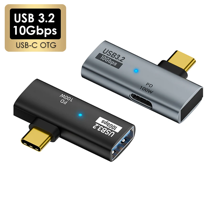 10Gbps Data 100W PD Charge USB 3.1 Gen 2 Telefon Laptop Aluminiowy konwerter OTG Hub Adapter 1 w 2 wyjścia dla 15 Pro/Max Macbook