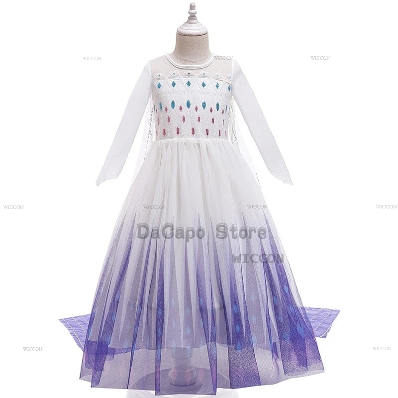 Kinderen Meisjes Prinsessenjurk Meisje Cosplay Ijs Schattig Koningin Kostuum Elsa Tiara Verjaardagsfeestje Halloween Carnaval Outfit Blauw Kostuum