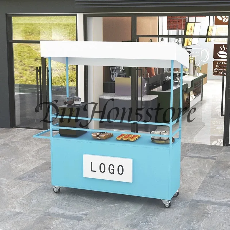 Mobile Stall Car Night Market Stall Small Cart Outdoor Stall Mobile Promotion Car Shopping Mall Display Table Float