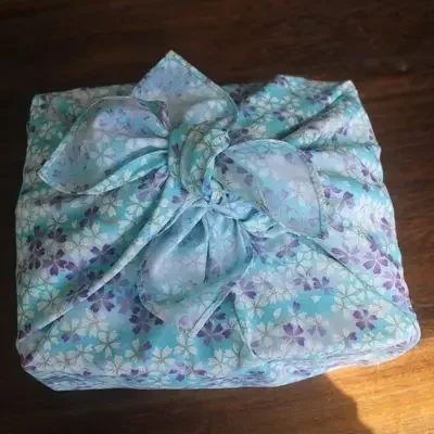 Furoshiki Traditionnel Japonais Style Nouvel An Emballage De Noël, Grill Fleur Tissu pour Boîte Cadeau, 95x95cm