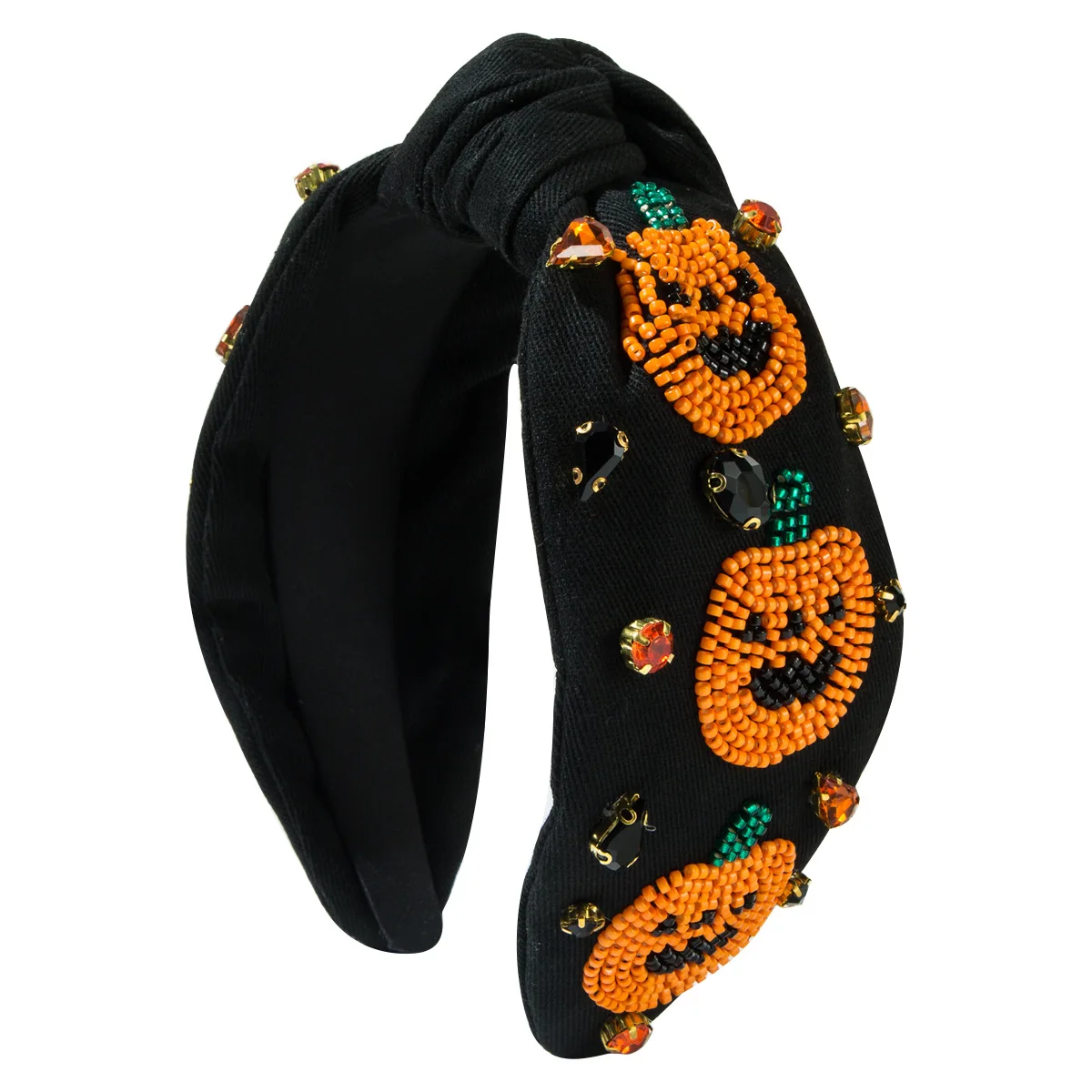 2024 New Halloween Hand-sewn Pumpkin Ghost Headband Trendy Party Holiday Hair Accessories