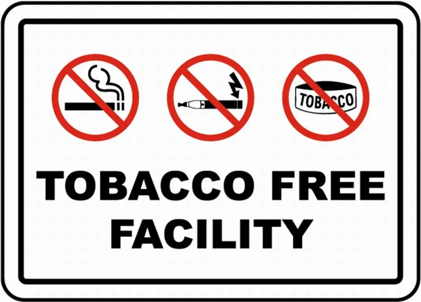 Tobacco Free Facility Sign Safety Sign Tin Metal Warning Sign Notice 8x12 by PaBoe