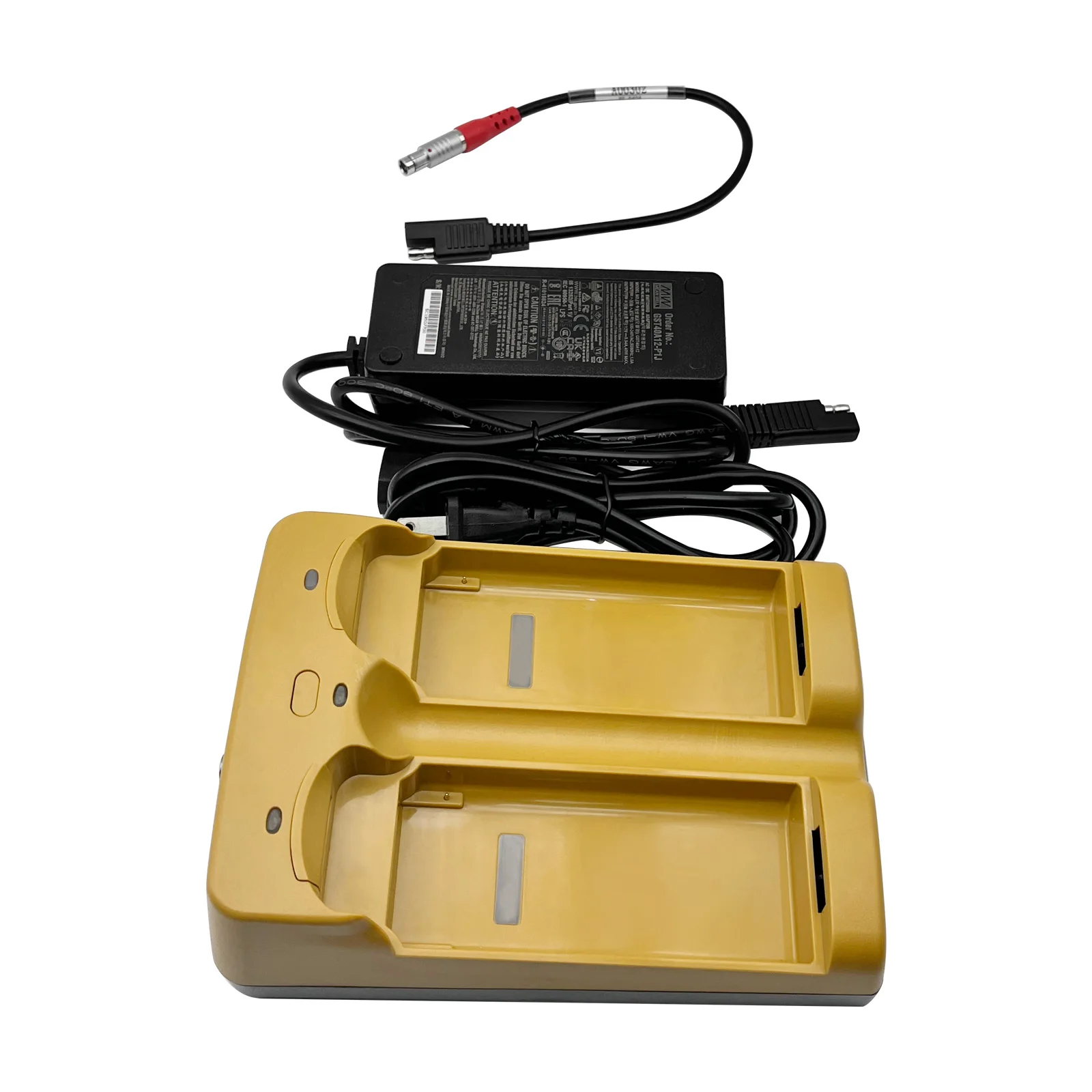 شاحن بطارية GPS GR3 GR5 بفتحة مزدوجة لكابل الطاقة TOPCON + A00302 ومحول الطاقة Hiper DC 12V