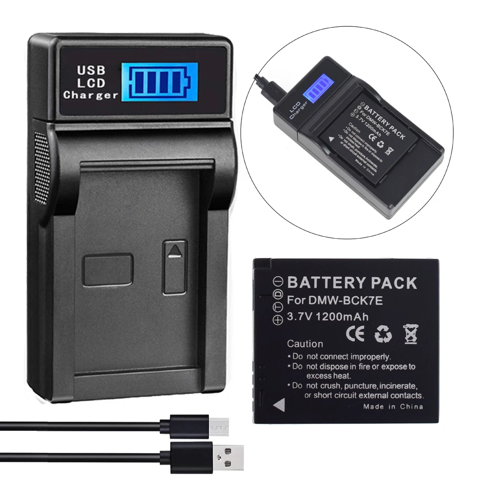 Аккумулятор DMW-BCK7 DMW-BCK7E для зарядного устройства Panasonic Lumix DMC-FS37 FS40 FS45 FS2 FT20 FH7 с ЖК-дисплеем Аккумулятор DMW-BCK7 DMW-BCK7E для зарядного устройства Panasonic Lumix DMC-FS37 FS40 FS45 FS2 FT20 FH7 с ЖК-дисплеем