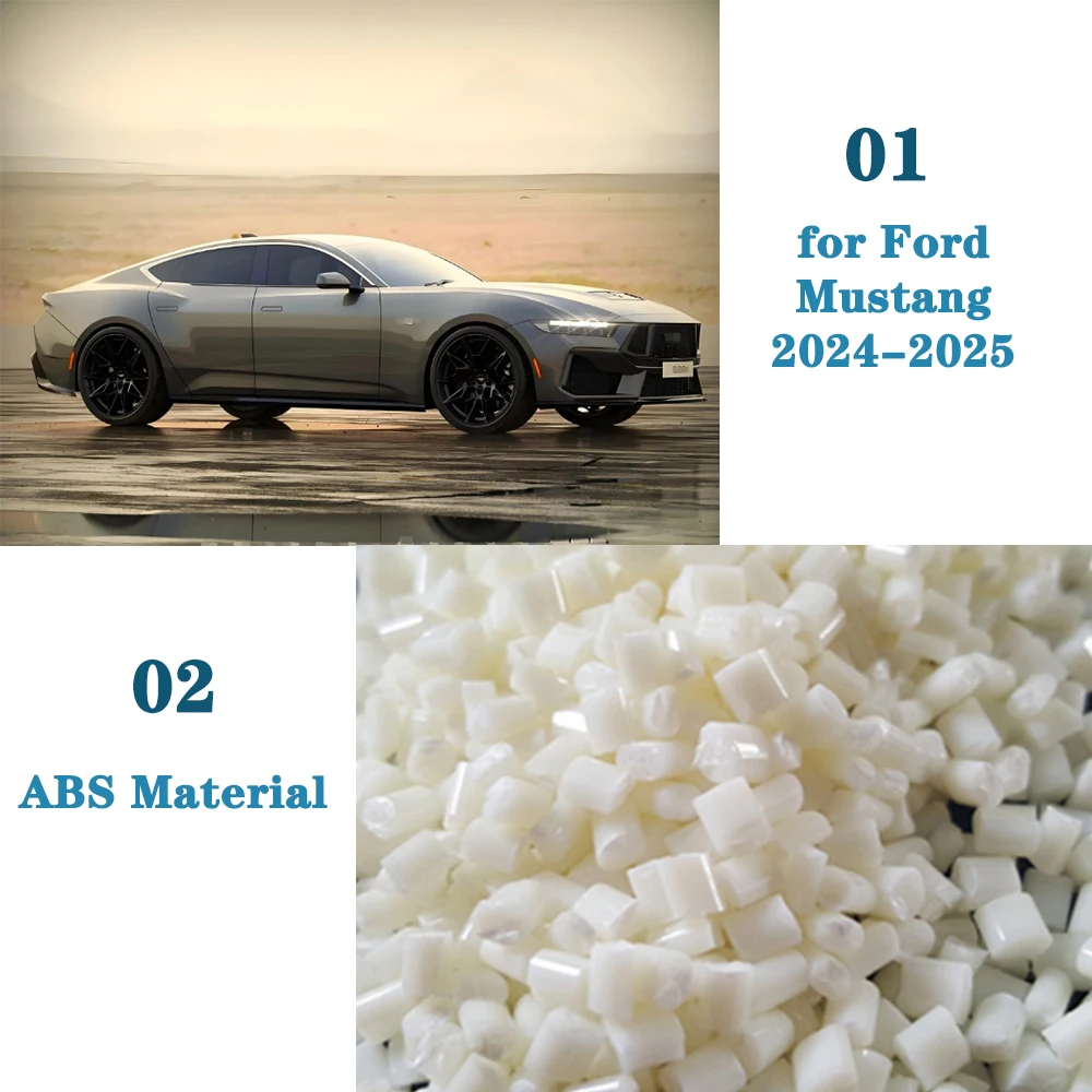 غطاء فتحة تعبئة زيت السيارة خزان الوقود الغاز استبدال غطاء الباب حامي الكسوة لفورد موستانج 2024 2025 + الملحقات الخارجية 1 حزمة