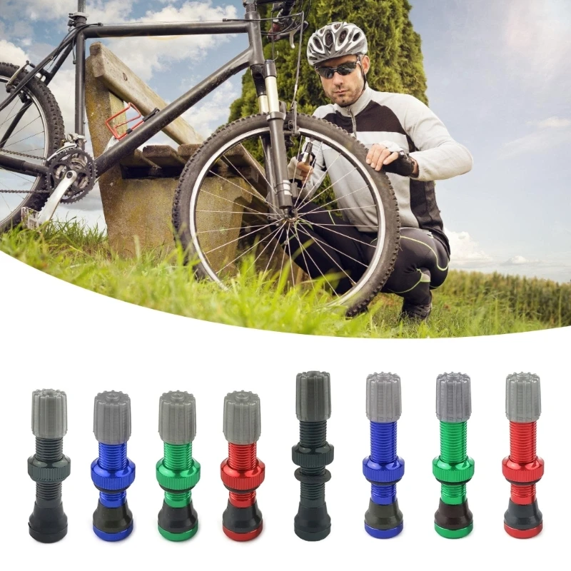 Threaded Aluminum Alloy Lightweight Vacuum Valves Nozzle For Tubeless Bikes Tires Cycling Bicycles Valves Stem