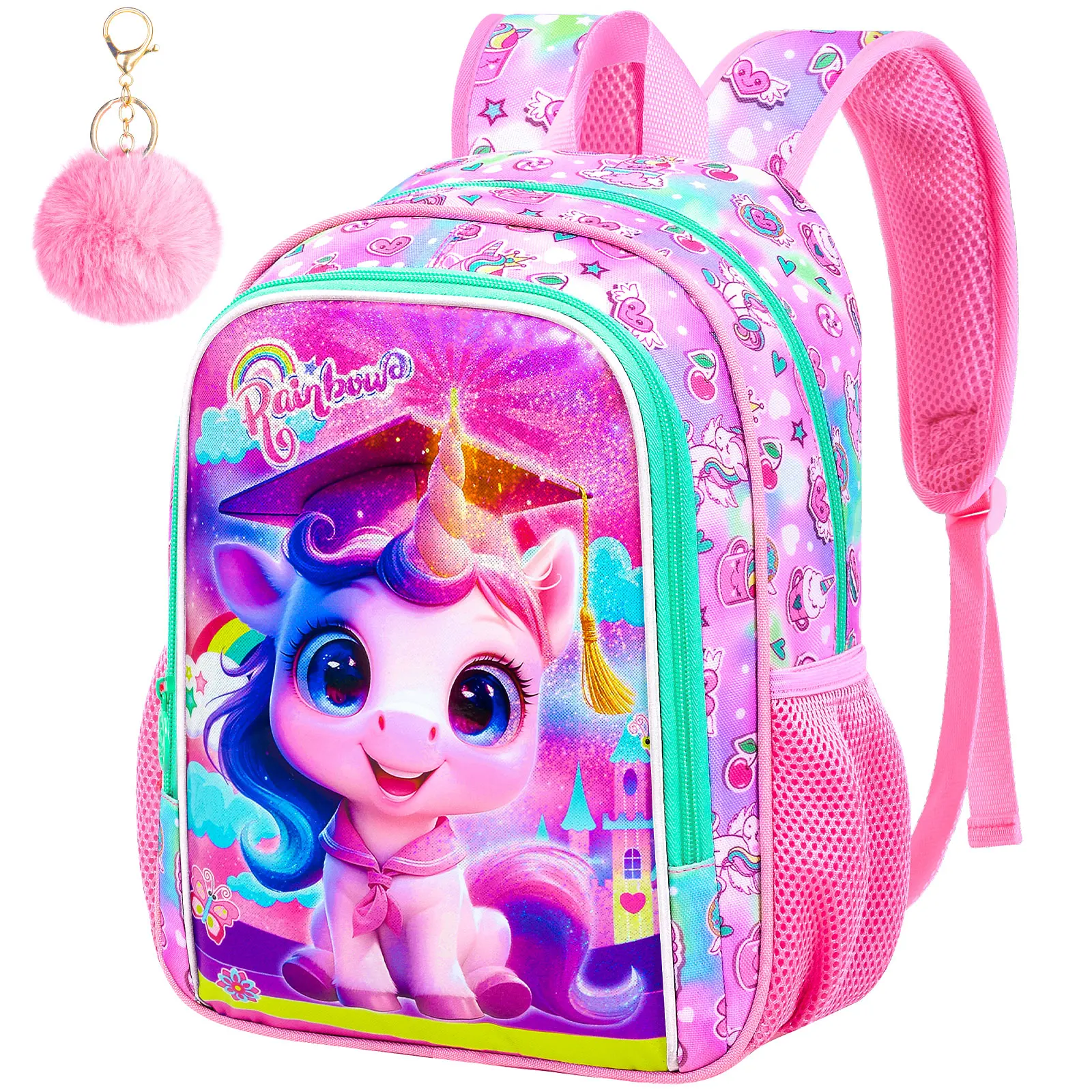 

Toddler Backpack for Girls, 13" Cute unicorn Preschool Bookbag
