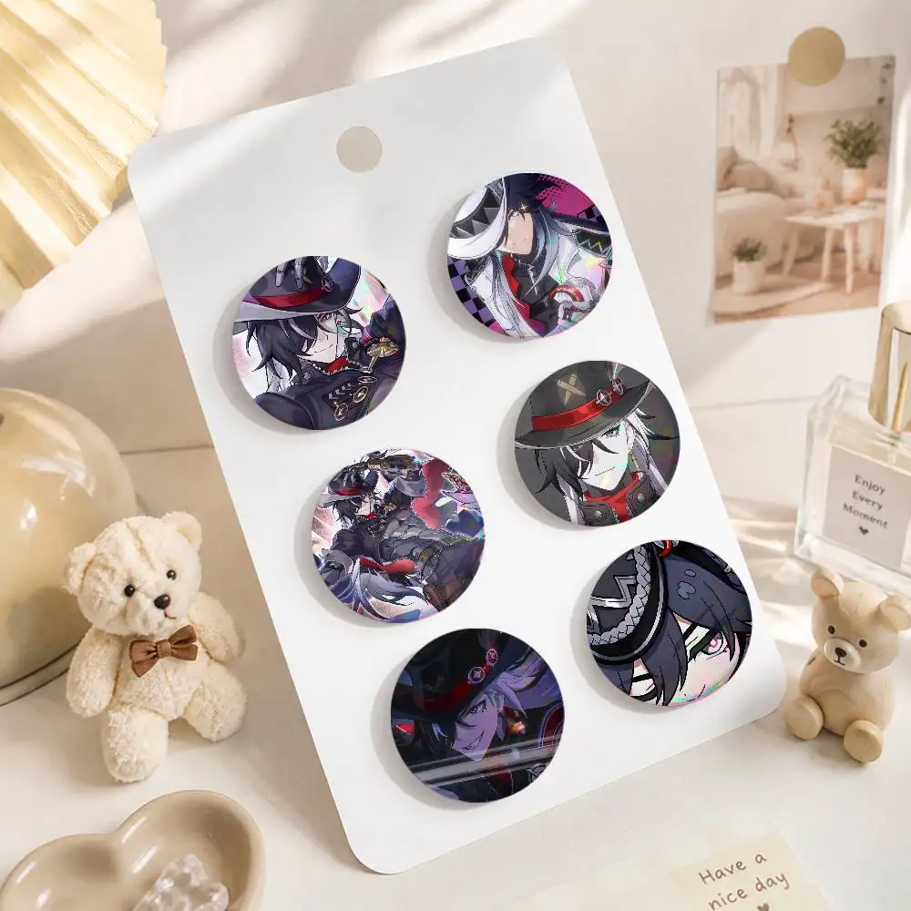 Anime Game Honkai Star Rail Character Boothill Round Button Badge Pin Set Music Cool Fashion Brooch For Backpack Clothes Hat