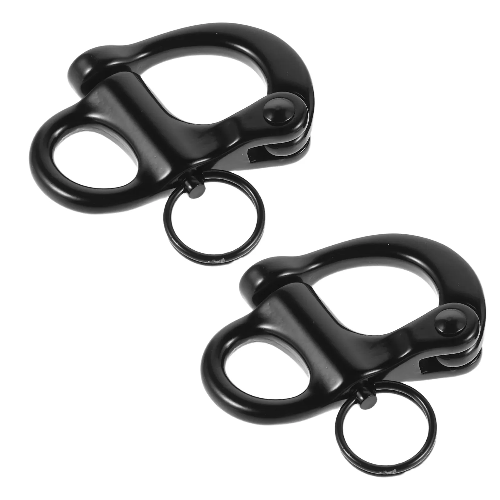2Pcs Marine Stainless Steel Fixed Snap Shackle Quick Release Sailing Hardware Boat Rigging Swivel Snap Hook Yacht Gear Fastener