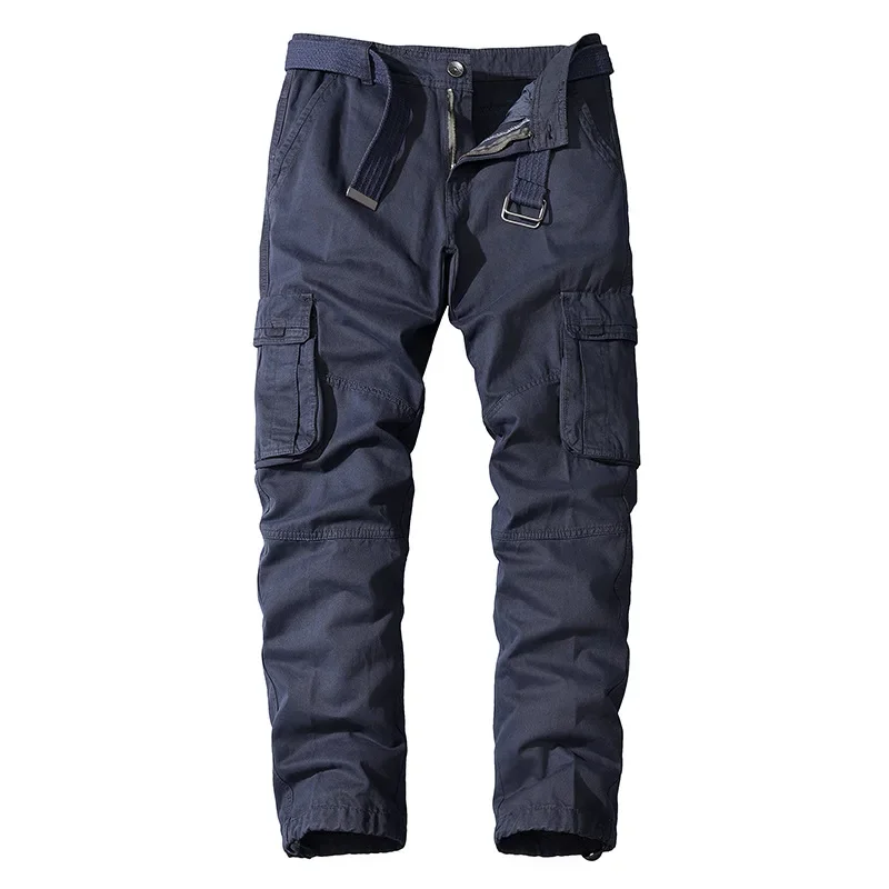 Cargo Broek Mannen Katoen Full Length Heren Casual Broek Outdoor Militaire Multi Pocket Cargo Broek Mannen Stevige Broek Geen Riem Zl190