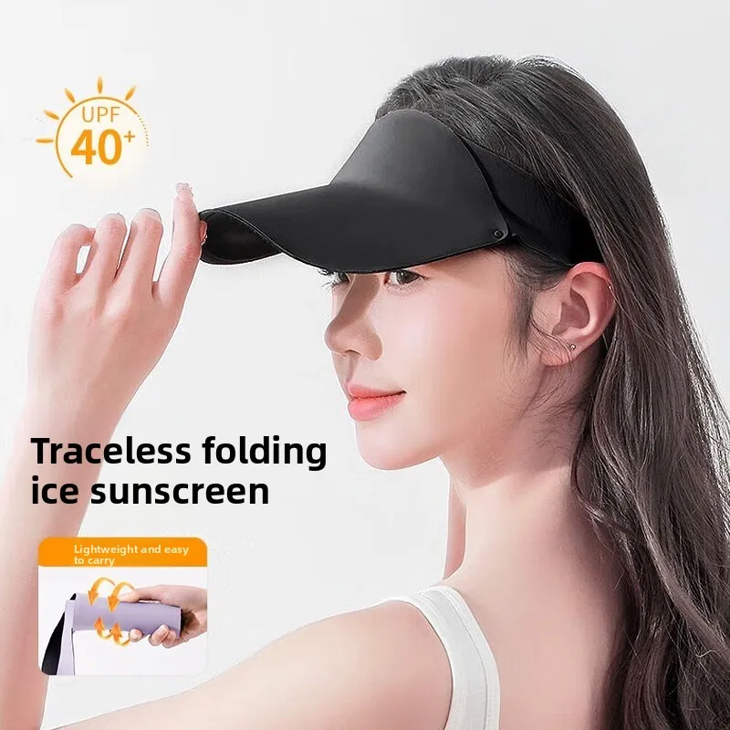 Y5JD Foldable Lightweight Sun Visors Hat for Children with Adjustable Fit for Hiking and Gardening Ponytail Beach Hat