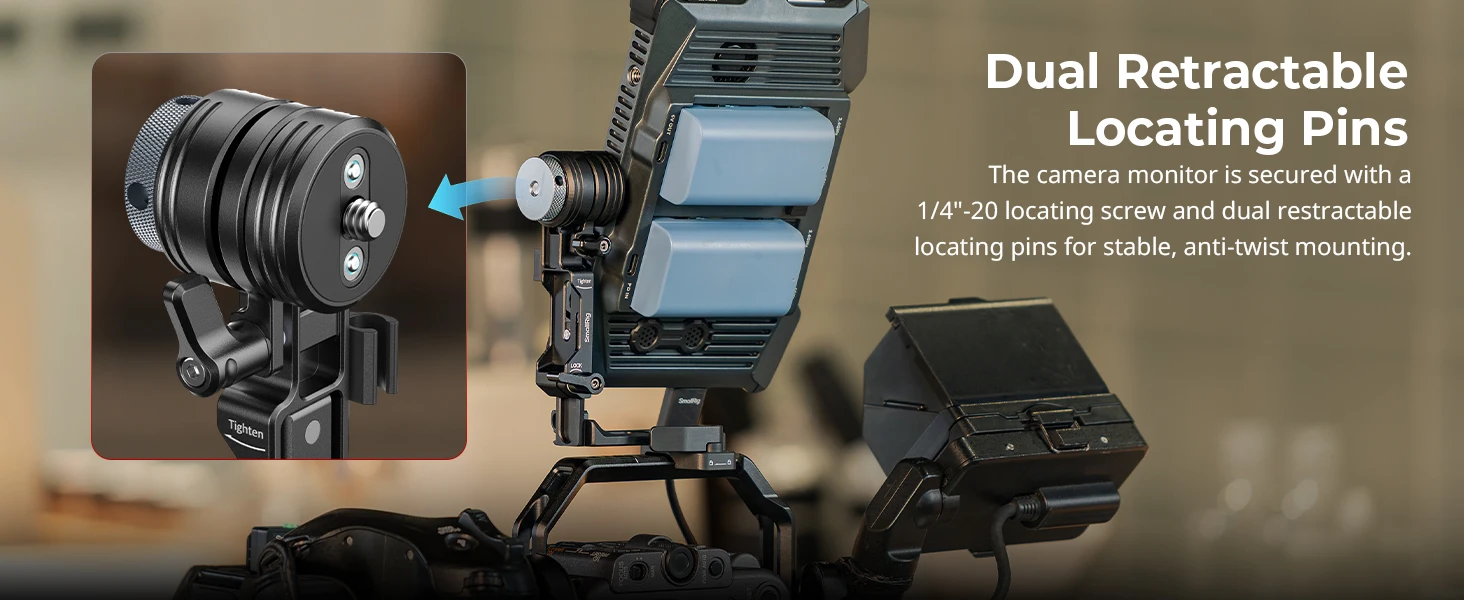 SmallRig L-förmige Monitorhalterung, stufenlose Dämpfungseinstellung, Schnellmontage mit 2 Kabelklemmen, höhenverstellbar 6315 – Detail 6