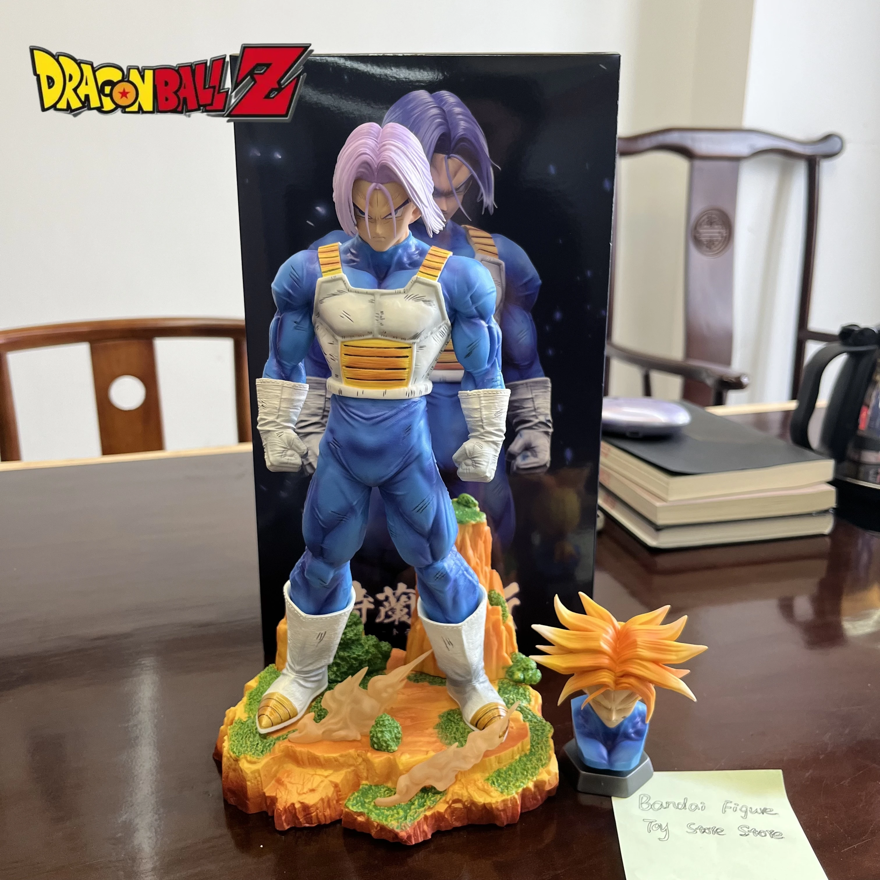 Dragon Ball Z Figure 29cm Battle Dress Trunks Double Headed Model Dolls Figures Anime Action Figurine Collectible Decoration Toy