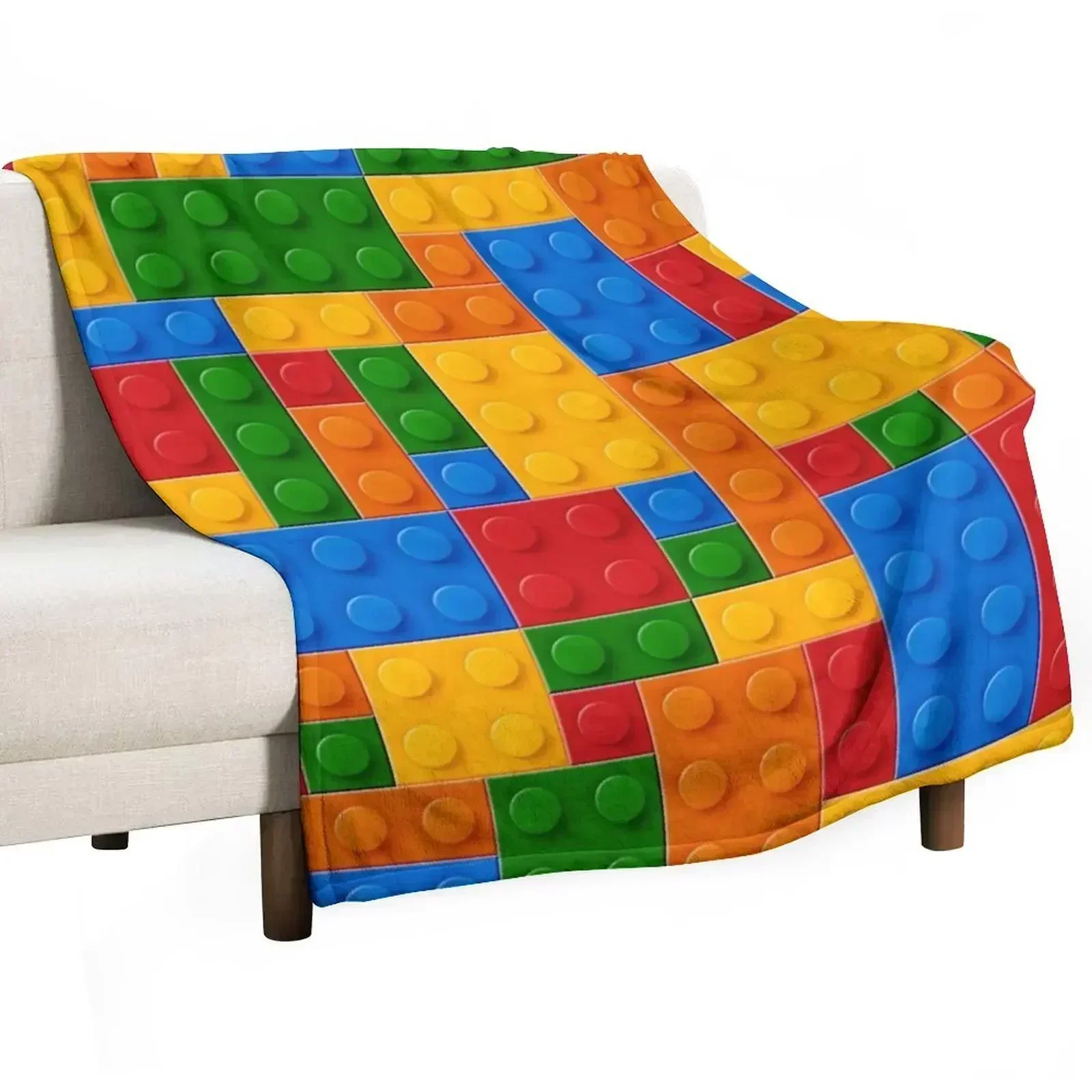 Plastic Building Blocks Toy Throw Blanket Sofa Vintage blankets ands Blankets