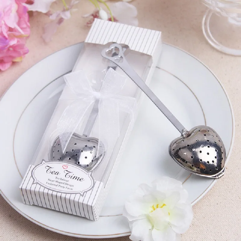 Stainless Steel Heart Shape Tea Infuser, Tea Ball, Party Supplies, Wedding Gifts for Guests, Favors, Novelty, 20Pcs, Lot