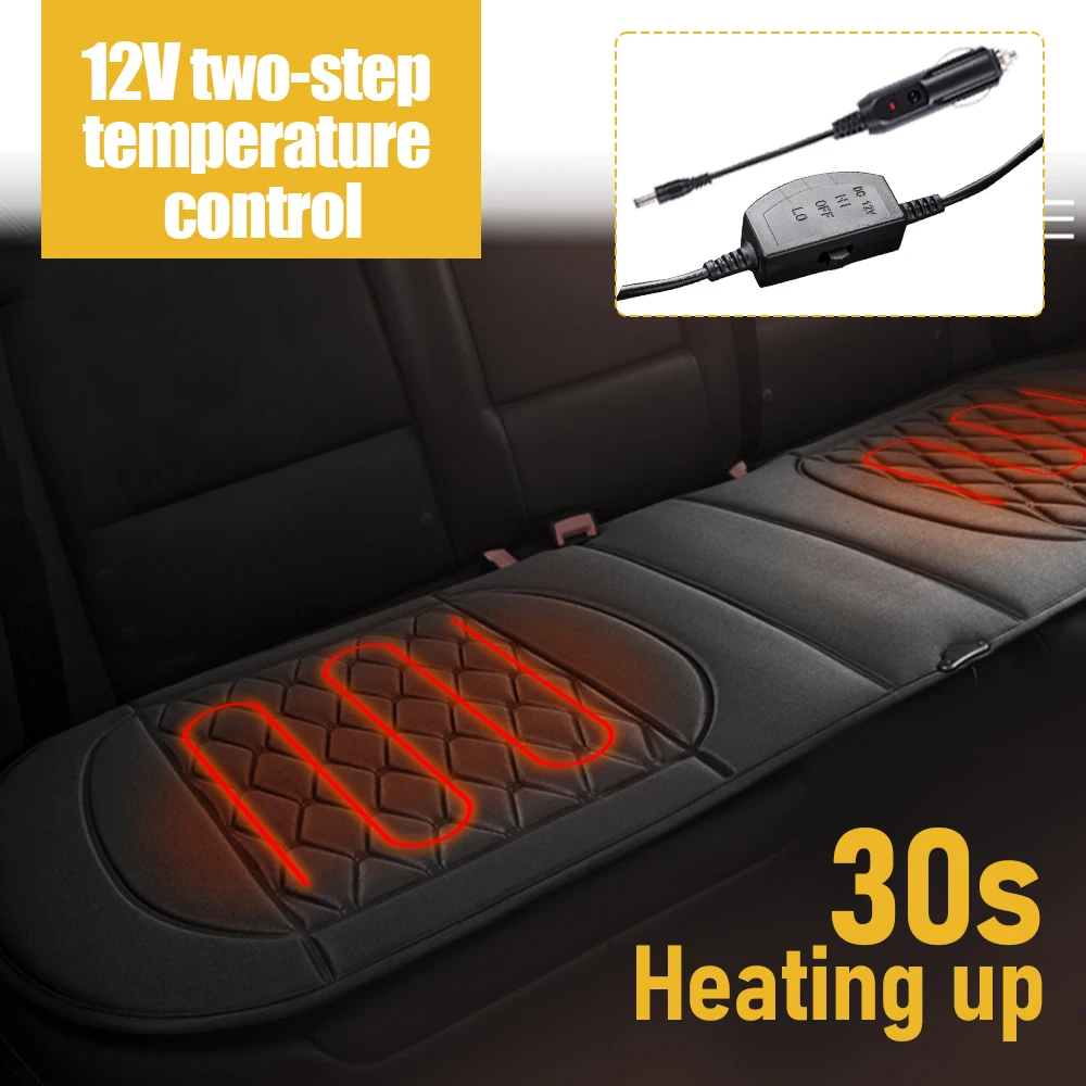 

12V Car Seat Cover Breathable Car Seat Heater Cushion Rear Long Cushion Winter Warmer Seat Pad Universal Chair Protector
