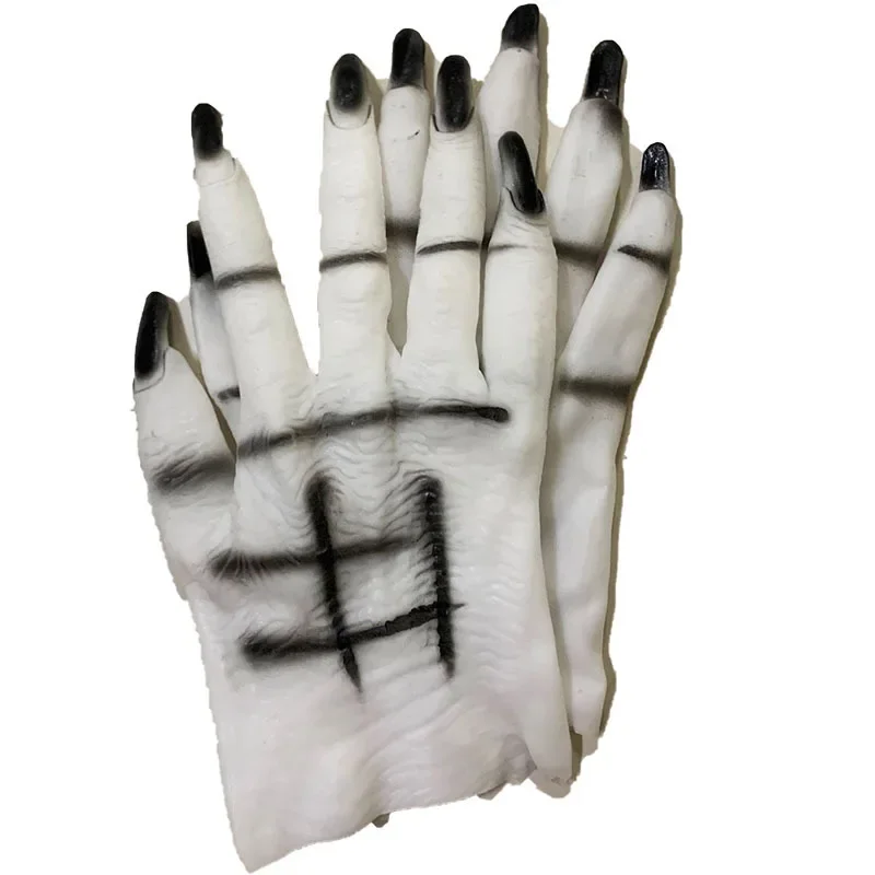 Gants de fête pour Festival d'halloween, gants fantômes, accessoires d'horreur pour femmes, accessoires effrayants