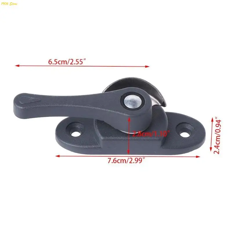 U1JB Plastic+Metal Door Window Lock Anti-theft Security Handle Sliding Type Bidirectional Locks Hardware Accessories