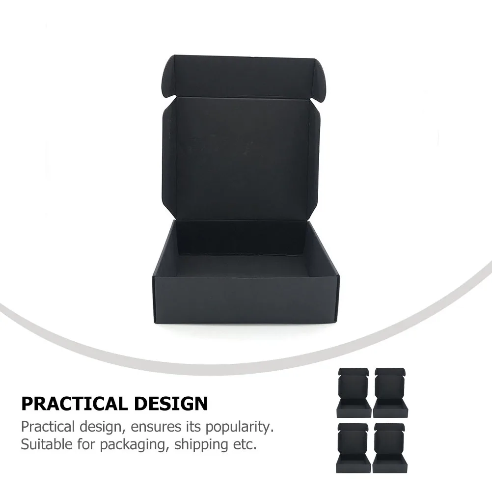 24Pcs Premium Black Packing Boxes Reusable Lightweight Folding Storage Containers for Moving Shipping Organizing Small Items