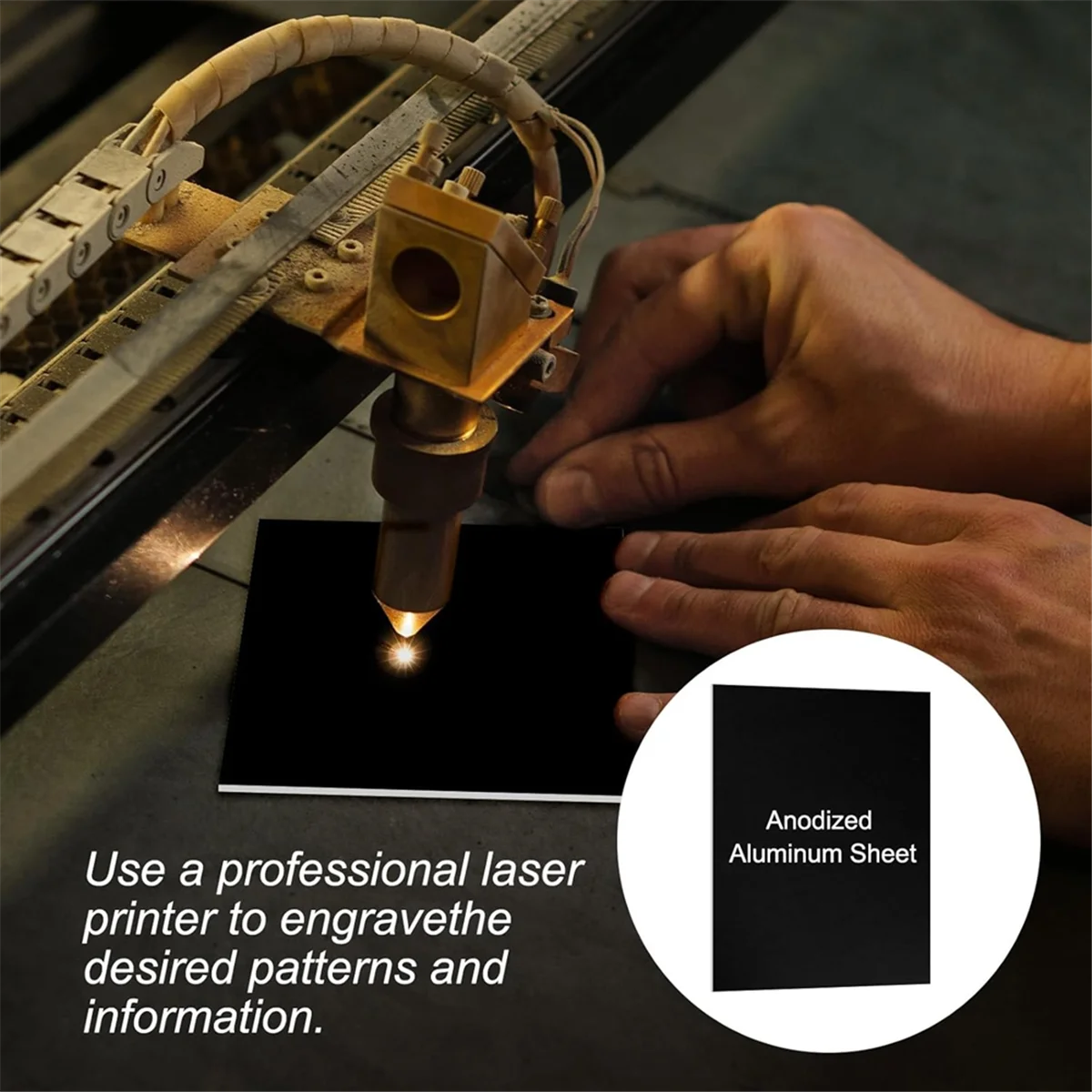 Набор листов из анодированного алюминия 3,3x2,1x1/32 дюйма, заготовки для гравировки толщиной 0,8 мм для лазерной гравировки, декоративное ремесло своими руками HY