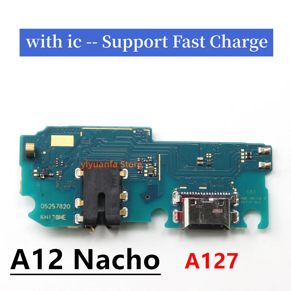 USB Charger Port Jack Dock Connector Flex Cable For Samsung Galaxy A12 Nacho SM-A127 A127F A127U Charging Board Module