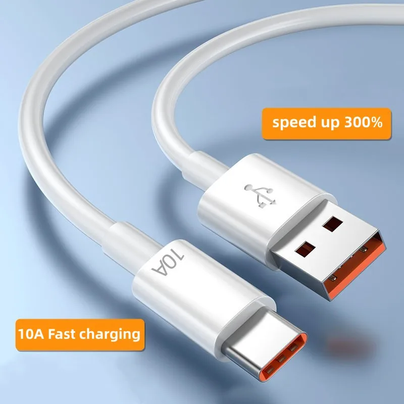 3Pcs Universal USB To Type C Cable 120W 10A Fast Charger Type-C Quick Charging Cable USB C Data Cord For iPhone Samsung Xiaomi