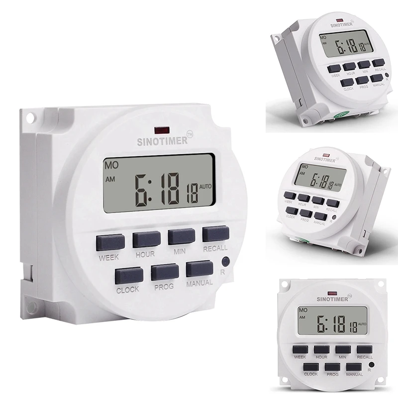 SINOTIMER TM618H Volt Voltage Output Digital 7 Days Weekly Programmable Timer Switch Time Relay Controller Timer