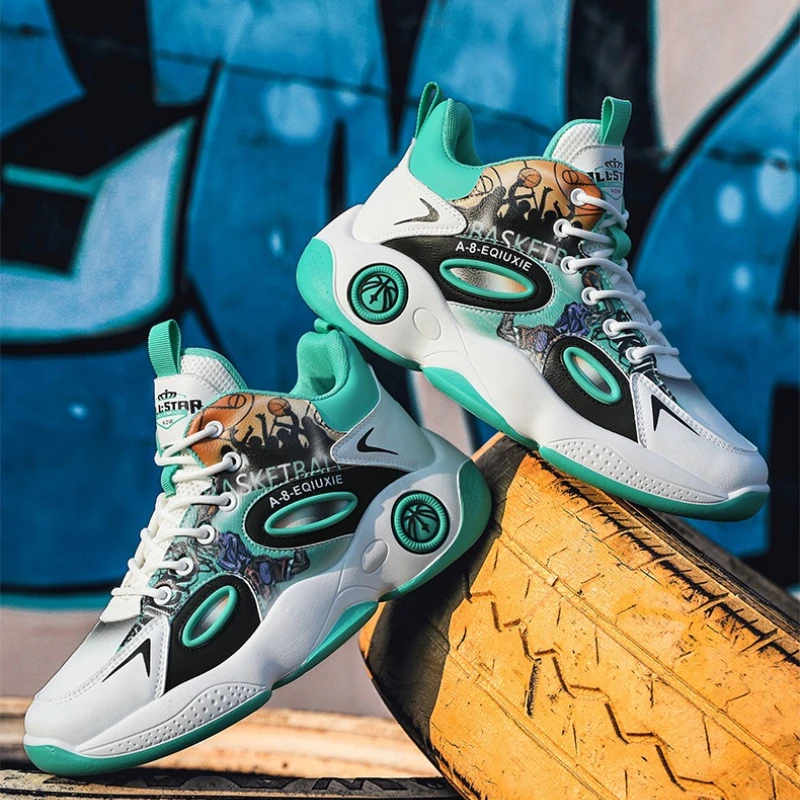 

Мужские баскетбольные кроссовки больших размеров с амортизацией и поглощением ударов, разноцветные, всесезонные, мягкие профессиональные спортивные кроссовки