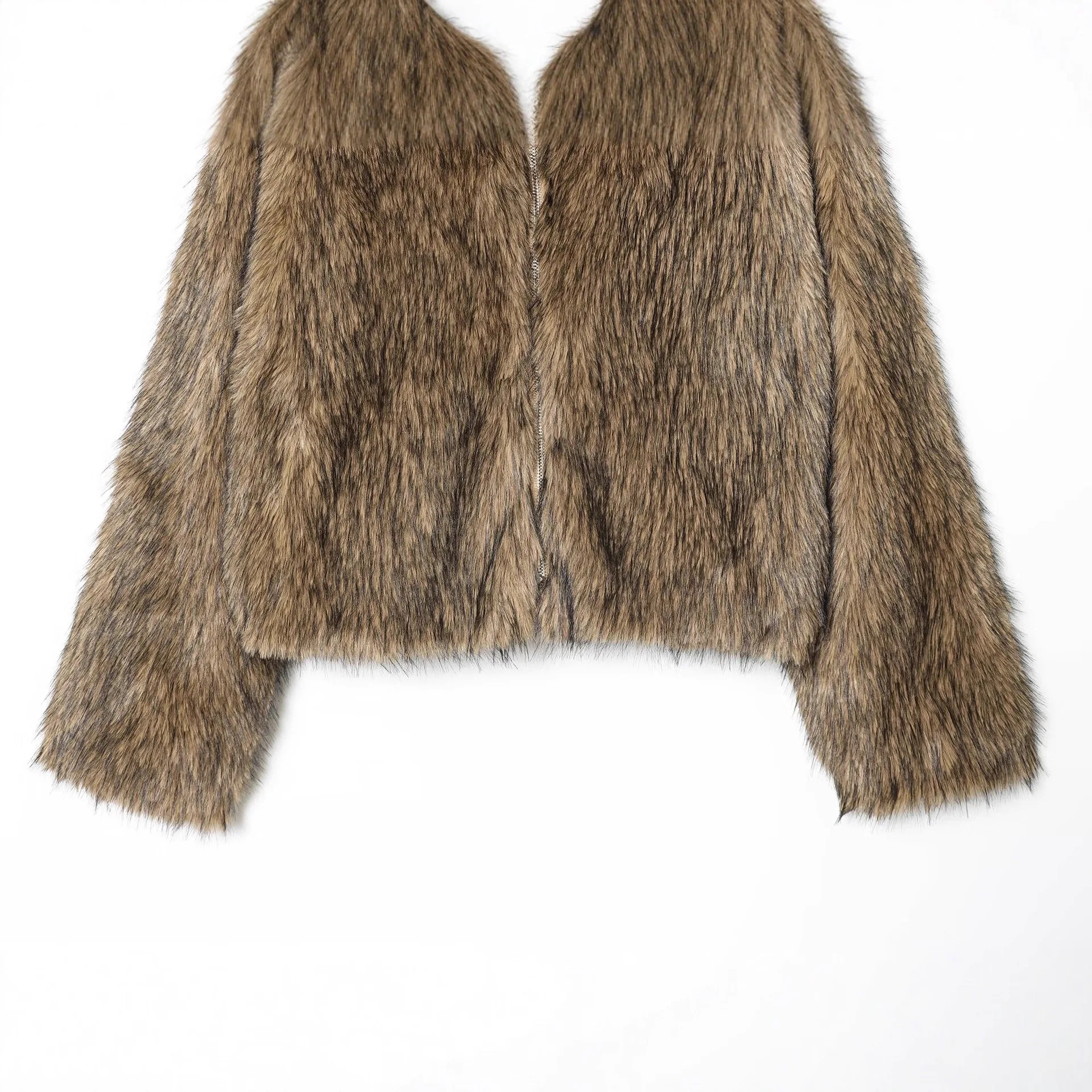 レディースファッション多用途ジャケット秋冬ハイストリートシンプルスタイリッシュフェイクファーコート長袖ラペルジッパー暖かいアウター