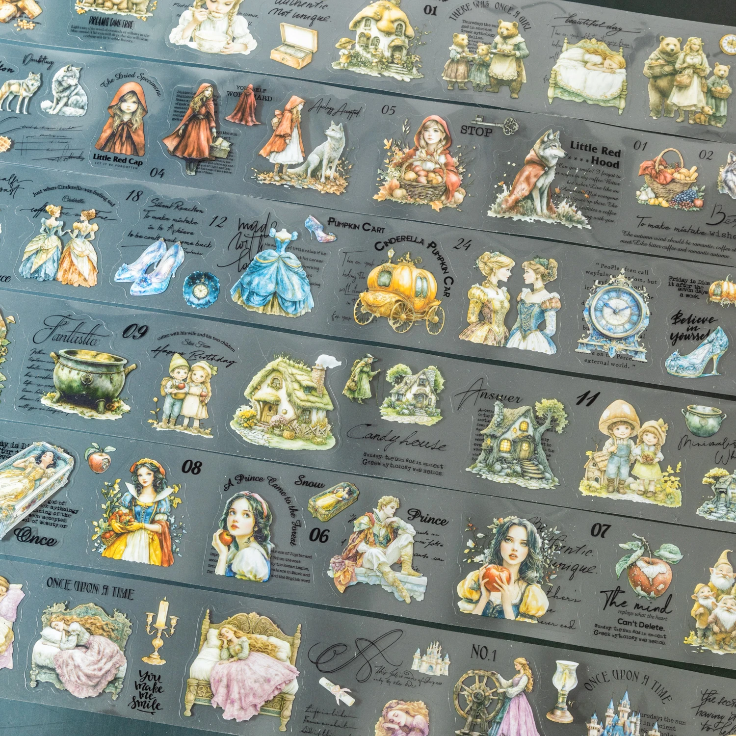 

50mm*2m Kawaii Fairy Tales Cartoon character Journal PET Tape Creative DIY Collage Scrapbooking Masking Tape Stationery Stickers
