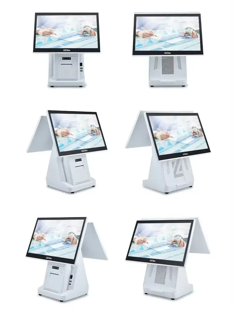 15.6 Inch Android POS System, Desktop Cash Register with 58mm 80mm Printer, 4G+32G WIFI RJ11 RJ45 Ethernet POS Machine