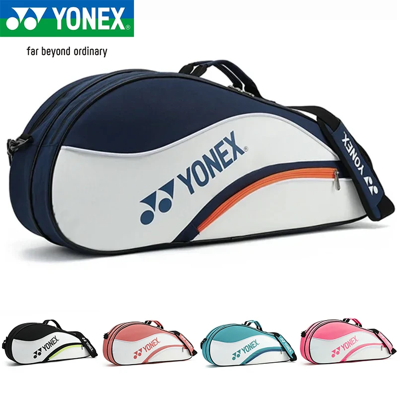 YONEX High-Quality Badminton Bag Holds Up To 4 Rackets Professional Sports Tennis Racket Bag Handbag with Shoe Compartmen