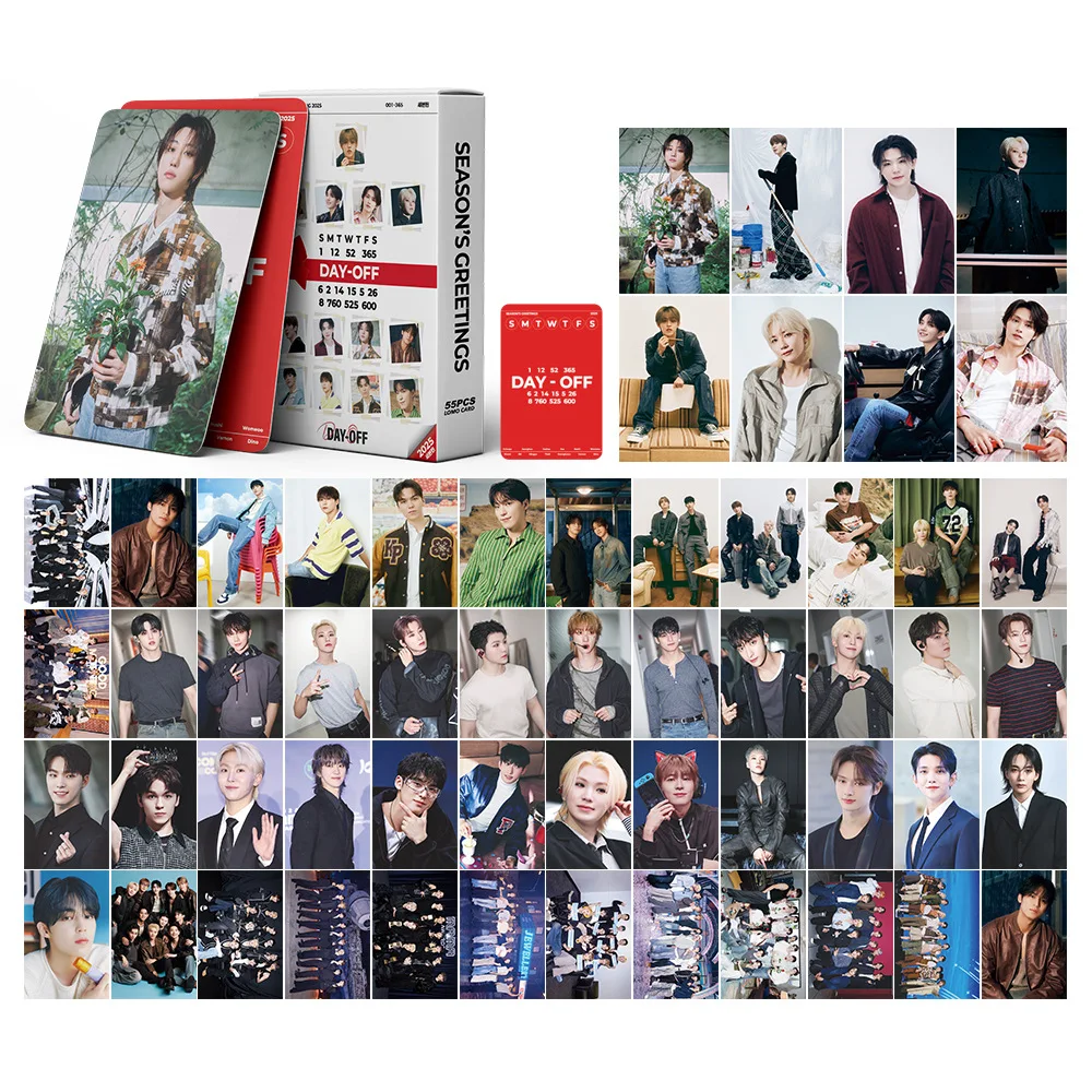 Kpop 17 ST 2025 Day-Off Calendar Series Photo Card S.COUPS JEONGHAN JOSHUA JUN DINO WONWOO WOOZI MINGYU THE8 SEUNGKWAN LOMO Card