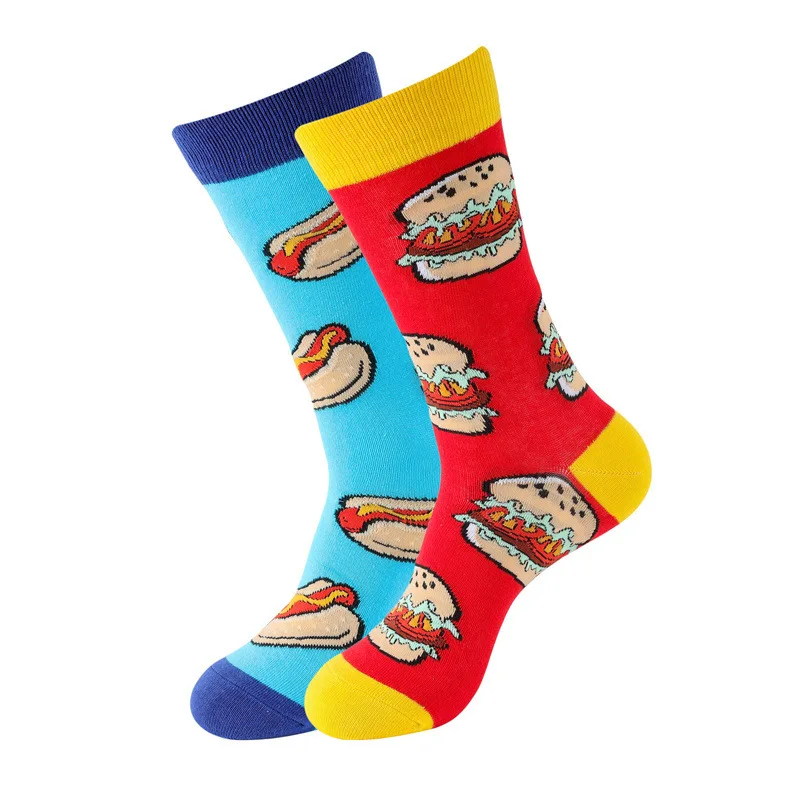 Spring and Summer New Creative Couple Style Personalized AB Fashion Socks Cartoon Jacquard Cotton Socks