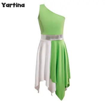 Dziecięca dziewczęca baletowa chwała liryczna występ taneczny tunika sukienka kościół chrześcijański kult szata kostium współczesna sukienka do tańca