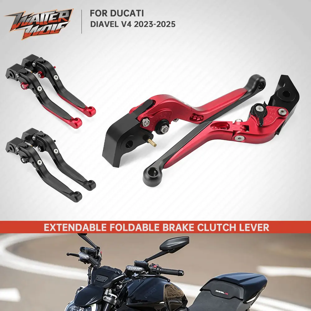 

Motorcycle Accessories Adjustable Foldable Extendable Brake Clutch Lever For Ducati Diavel V4 2023 2024 2025 Hand Control Kit