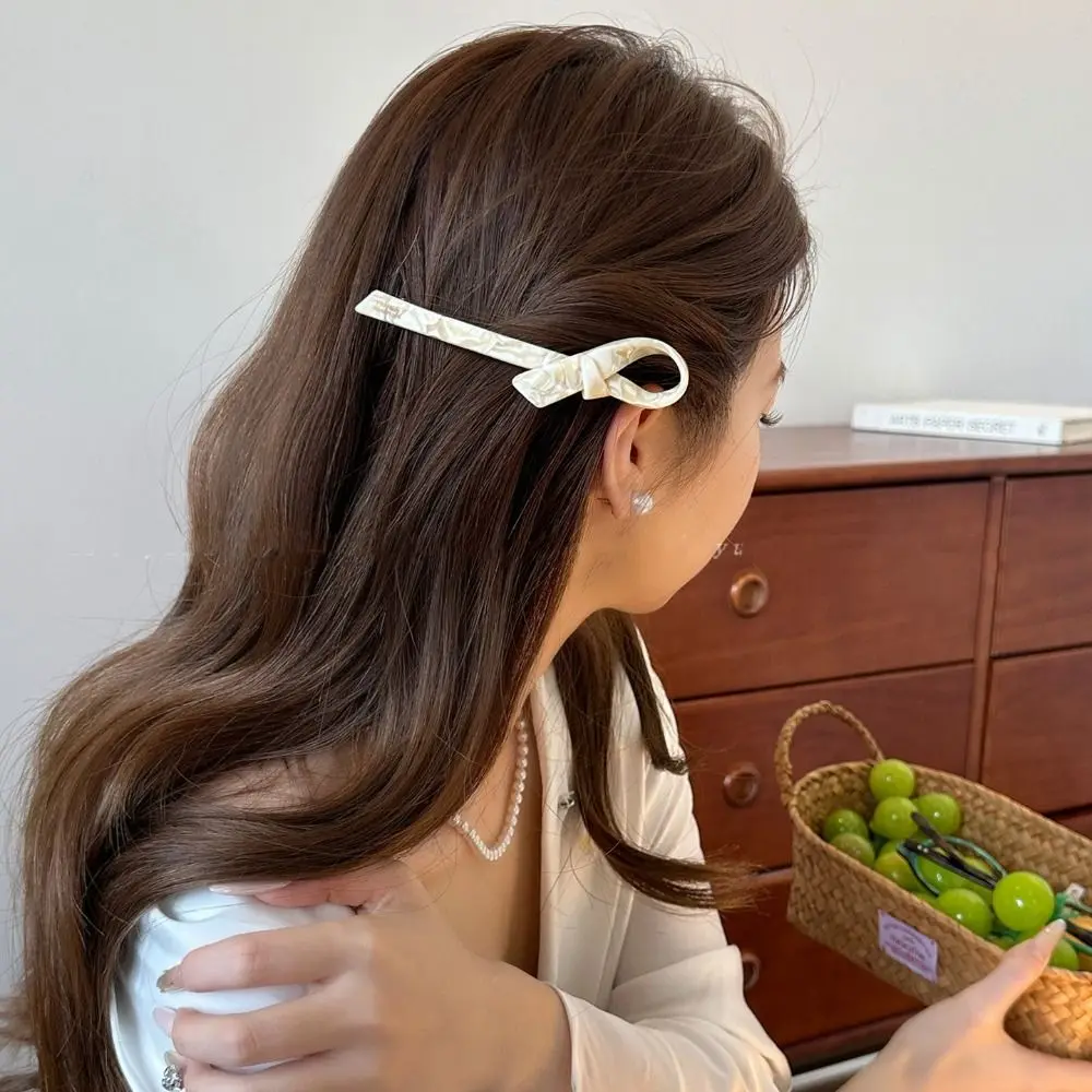 

Leopard Print Acetic Acid Bow Hair Clip Barrettes Headwear Bowknot Hairpin Korean Style Bow Spring Clip Female Hair Accessories