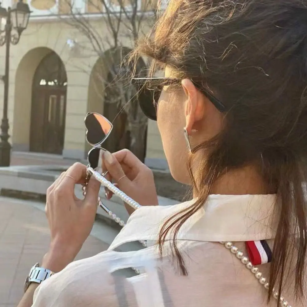 الرجعية اللؤلؤ قلادة طويلة اللؤلؤ حزام الخصر Crossbody حزام سلسلة حزام الزخرفية مع مرآة المرأة لؤلؤة الخصر سلسلة يوميا