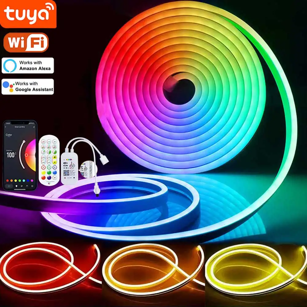 TUYA USB RGB  Led Light APP Adjusts The Status of The Light Strip To Achieve Music Synchronization for Indoor Party Decoration