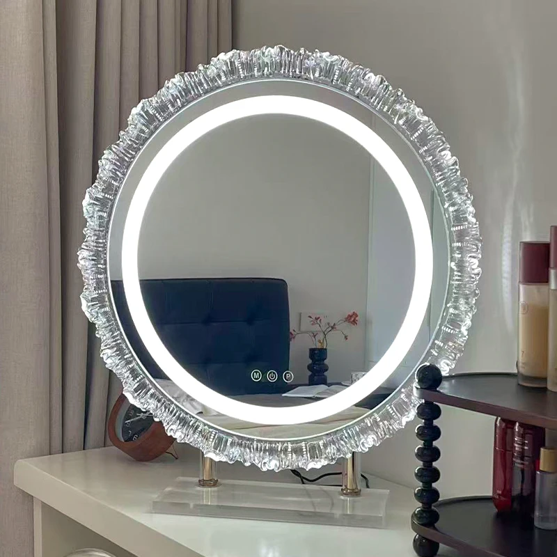 Home smart touch rotating vanity mirror