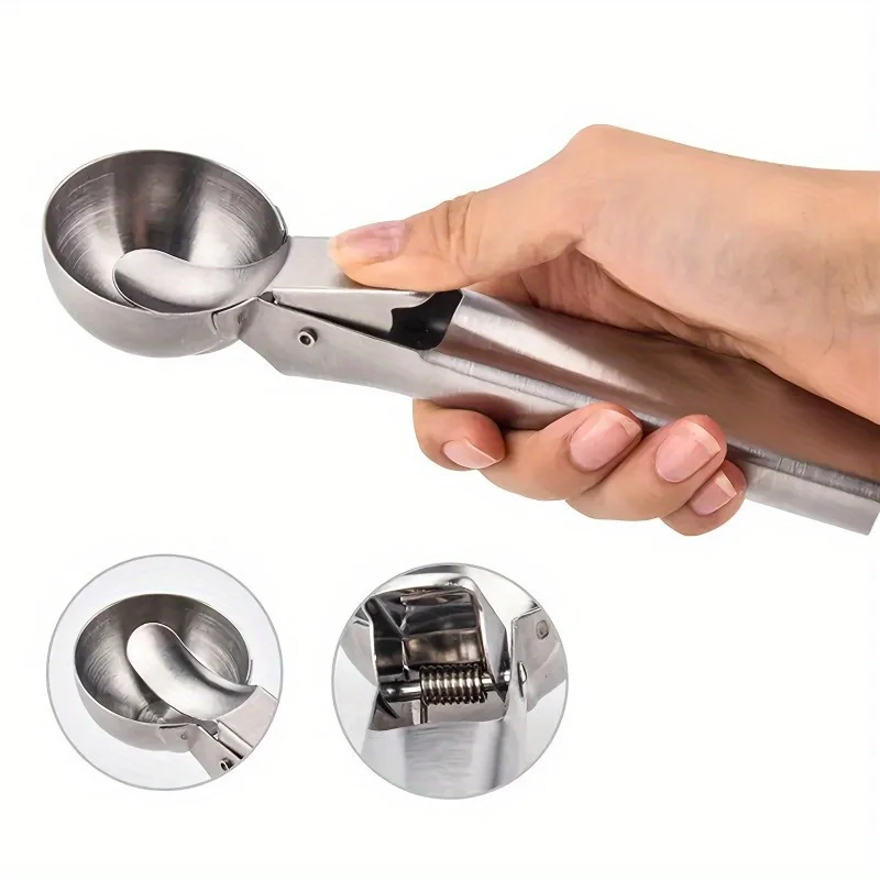 1pc Heavy Duty  Ice Cream Scoop - Trigger-Activated for Easy Serving Ice Cream Scoop