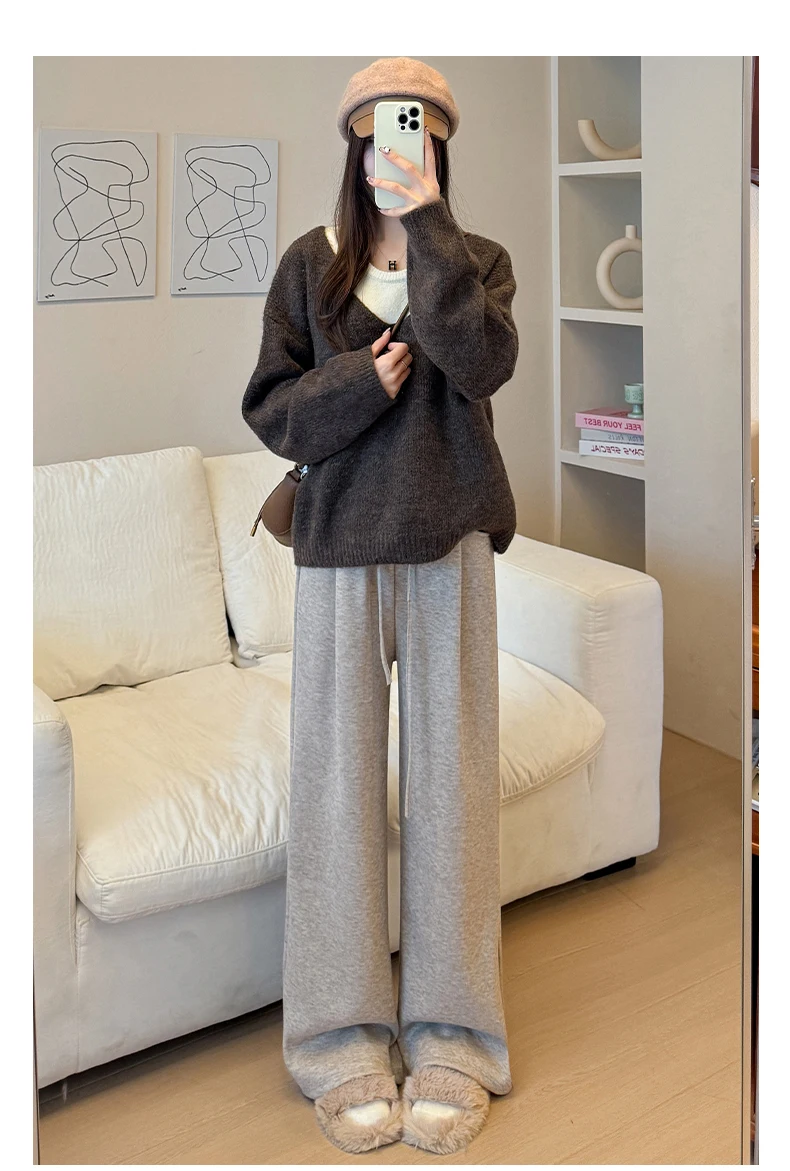 Pantalones de pierna ancha para mujer elásticos de verano Tie-Dye en capas Resort Split Amekaji Boho Wave bambú-algodón de secado rápido moteado