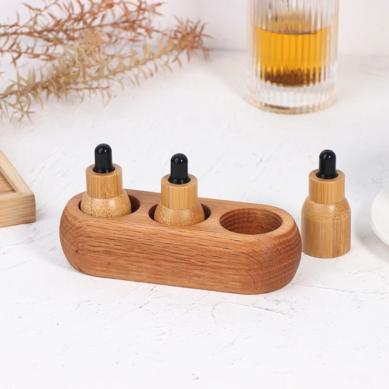 

Spa Massage Parlours Essential Oil Storage Rack Solid Wood Display Holder Cosmetic Organizer For 15ml Massage Oils Bottle