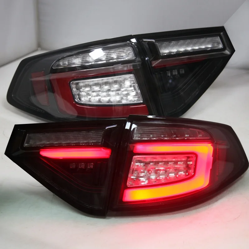 For Subaru WRX Hatchback 08-13 All LED Tail Light LED Dynamic Indicator SN Red Reflector SN