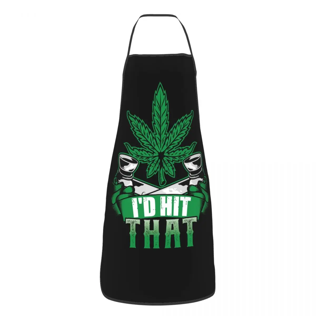 I'd Hit That Legalize Marijuana Pot Weed Apron Kitchen Chef Cooking Bib Women Men Funny Cannabis Gift Tablier Cuisine