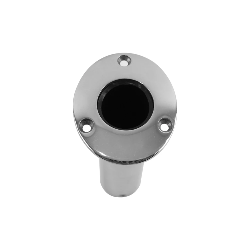 Heavy Duty Fishing Rod Holder Stainless Steel Boat Cast Rod Holder Oval 15°/30°/90° with PVC inner Marine Hardware
