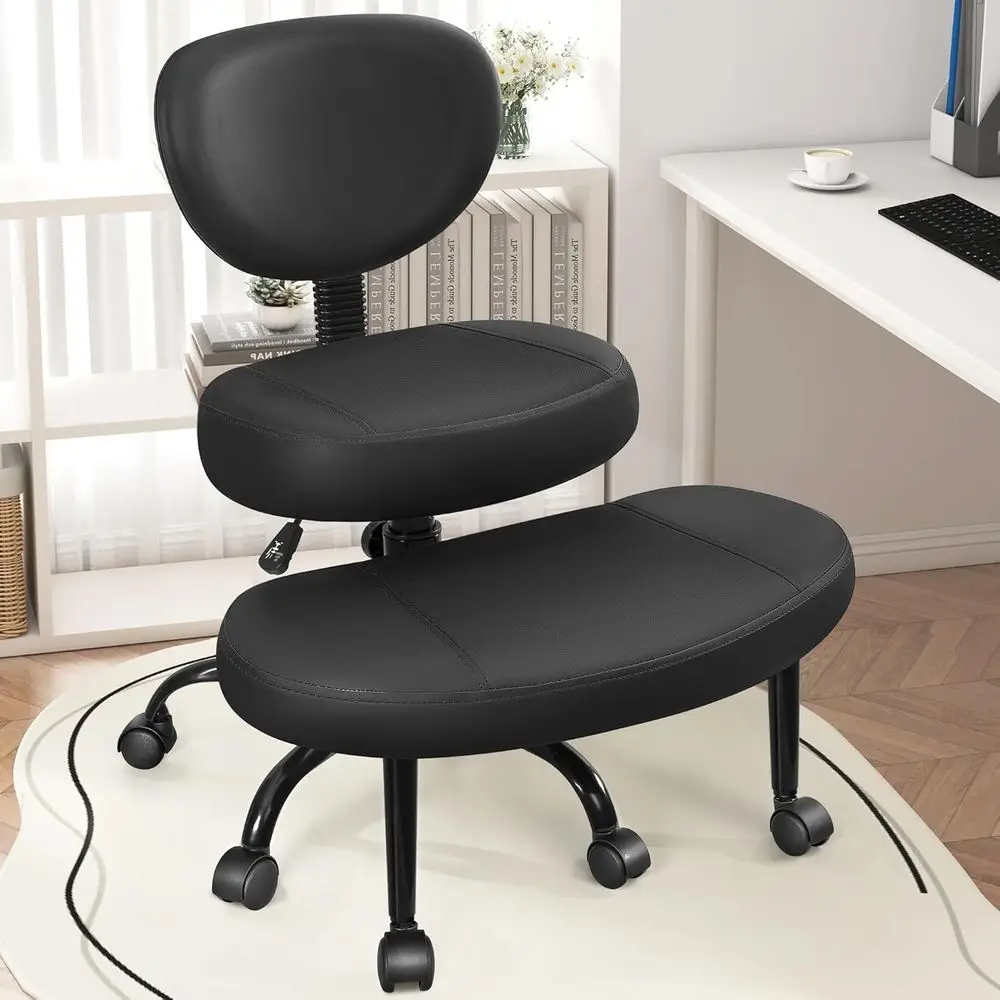 

Criss Oice Chair - ADHD Legged Chair with Wheels - Adjustable Height Ergonomic Kneeling Desk Chairs or Meditation Yoga Home Oice