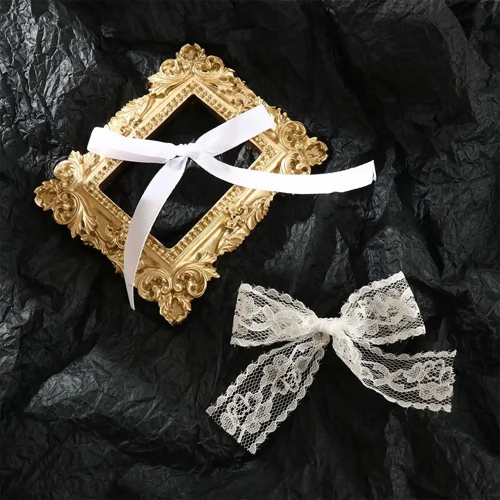 Headwear Girls Korean Female Lace Cloth Balletcore Barrettes Hair Accessories Female Hair Clips Bow Hairpin