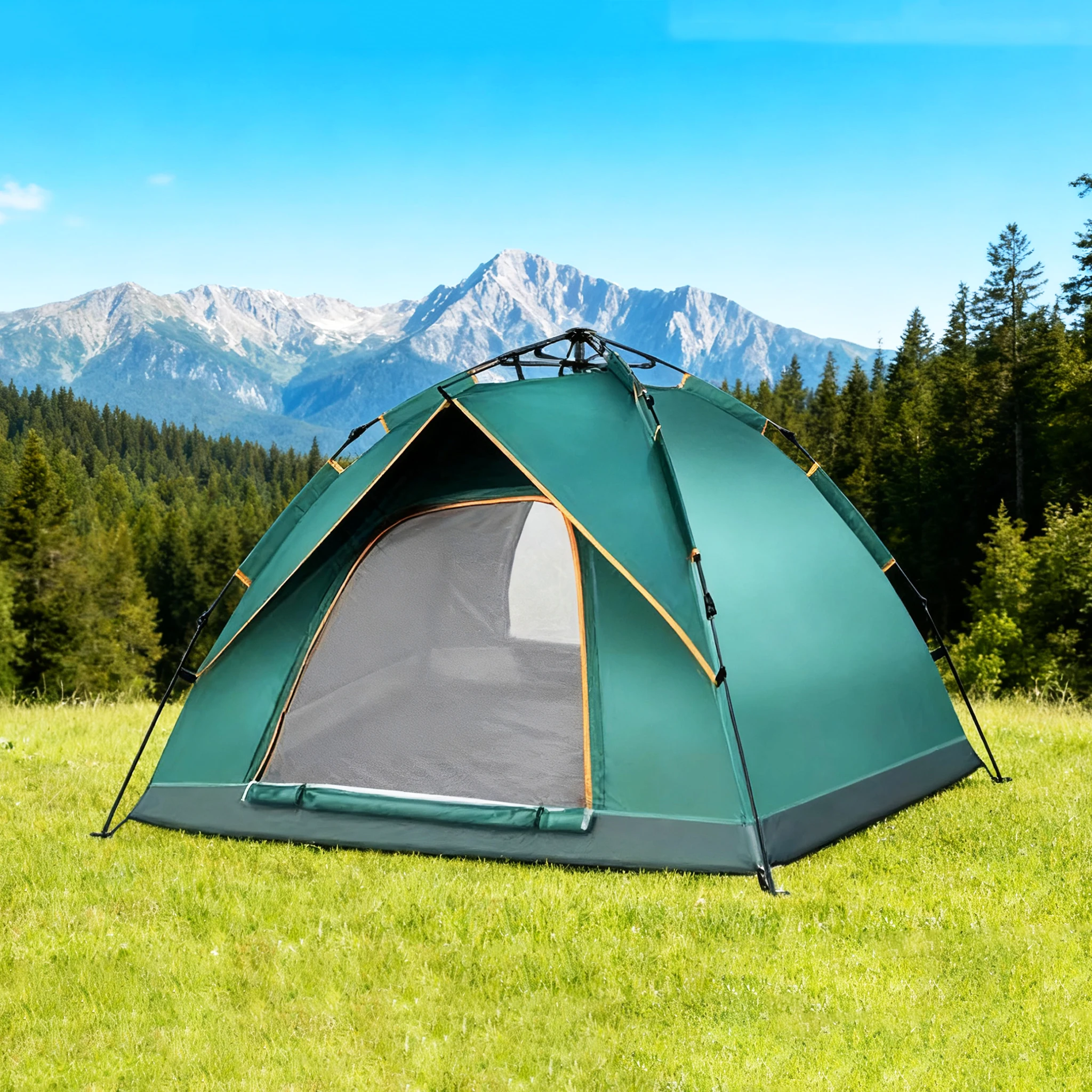 

STLF Tent Outdoor Folding Portable Park Camping Gear for Overnight Camping, Rainproof Thickened Fully Automatic Beach Indoor Use