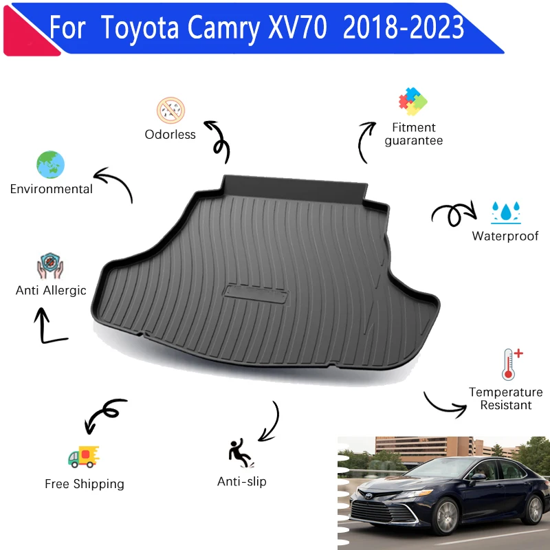 

Car Trunk Mat for Toyota Camry 2022 Accessories XV70 2018~2023 TPE Material Easy Clean Car Rear Cargo Tray Trunk Mat Accessories